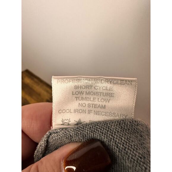 Cozy Gray Merino Wool Tory Burch Sweater Classic & Chic Size M - Picture 6 of 6